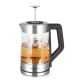5. Emerio WK-122730 Wasserkocher 1,7 l 2200 W Schwarz, Silber, Transparent