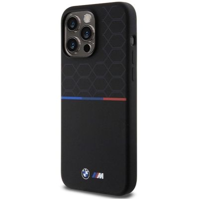 2. BMW M Silicone Pattern MagSafe Hülle für iPhone 15 Pro Max – Schwarz