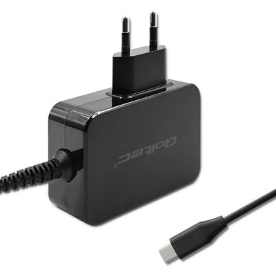 4. QOLTEC GaN-Ladegerät POWER PRO | 1x USB-C | 65 W | 5–20 V | 3–3,25 A | SCHWARZ