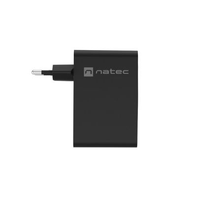 5. NATEC RIBERA GAN Wandladegerät 3x USB-C 1x USB-A 100W Schwarz