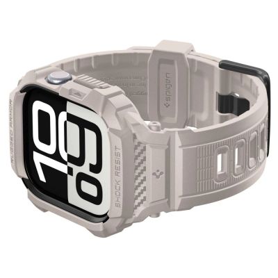 8. Spigen Rugged Armor Pro V2 Apple Watch Armband (46 mm) – Beige