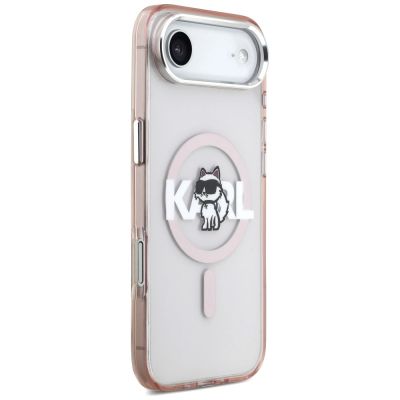 4. Karl Lagerfeld IML Choupette Sketch Logo MagSafe Hülle für iPhone 17 Air - Pink