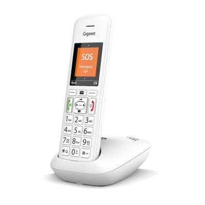 6. Gigaset E390 Analog/DECT-Telefon, Anrufername und -identifikation, Weiß