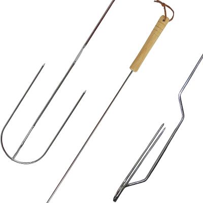 11. 100 CM CAMPINGGABEL MIT HOLZGRIFF