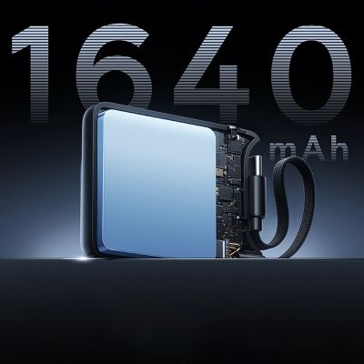 10. Baseus EnerFill FW11 5W Powerbank für Apple Watch mit integriertem Kabel – Schwarz