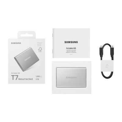 12. Samsung T7 Resurrected 2TB Silver Externe SSD-Festplatte