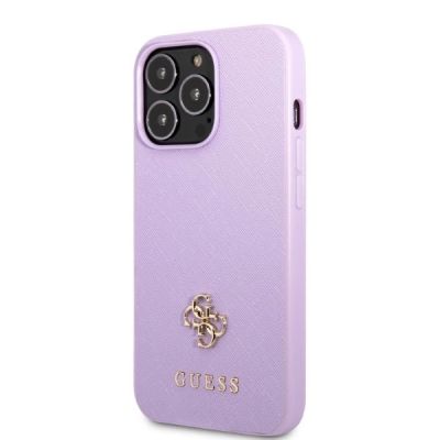 2. Guess GUHCP13LPS4MU iPhone 13 Pro / 13 6.1" lila/lila Hardcase Saffiano 4G Small Metal Logo
