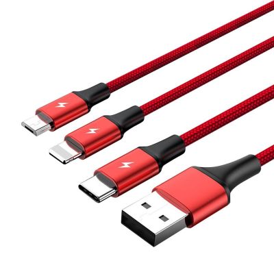UNITEK USB 3-IN-1-LADEKABEL (C, LIGHTNING, MUSB)