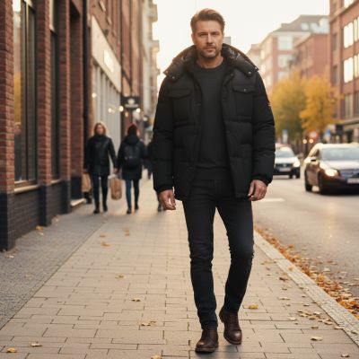 7. Geographical Norway Herrenjacke BAREDA DB SCHWARZ MEN 096 SCHWARZ (WY3882H/GN-NOIR)