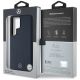 8. Mercedes Leather Debossed Lines MagSafe Case für Samsung Galaxy S25 Ultra - Blau