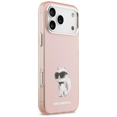 4. Karl Lagerfeld IML Aquarelle Choupette & Logo MagSafe Hülle für iPhone 17 Pro - Pink