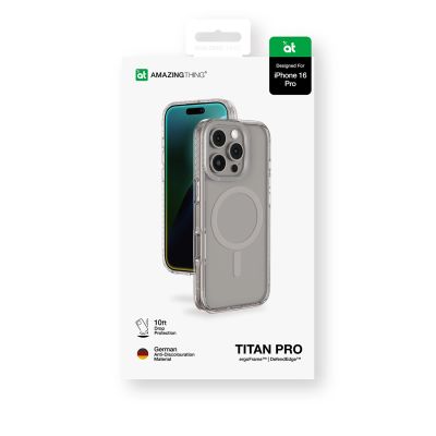 5. AmazingThing Titan Pro Mag Case mit Magnetring für iPhone 16 Pro - Grau