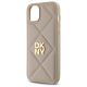 6. DKNY Quilted Stack Logo iPhone 15 Plus Hülle – Beige