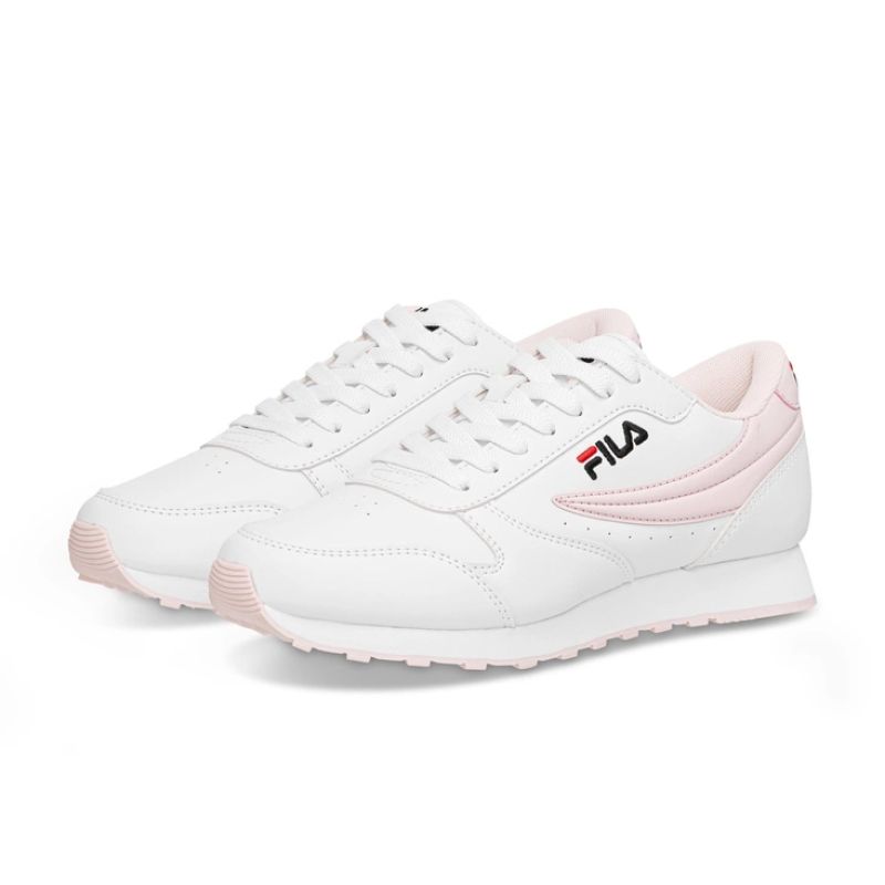 7. Fila Orbit Damen Sportschuhe Sneakers modisch bequem leicht weiß rosa