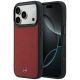 Mercedes Leder-Mesh-Hülle mit Bow Line MagSafe für iPhone 17 Pro Max – Rot