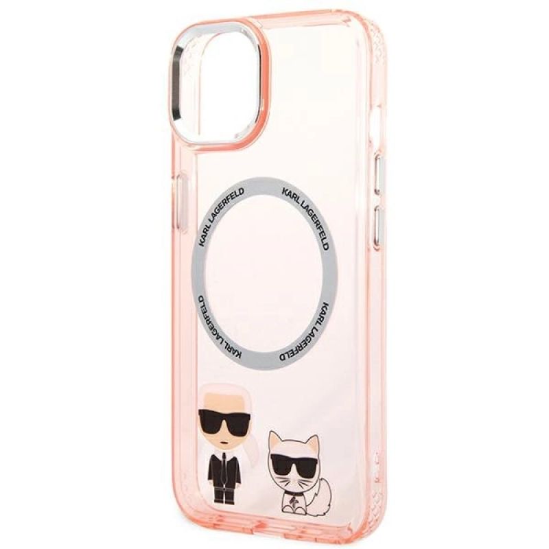 6. Karl Lagerfeld KLHMP14MHKCP iPhone 14 Plus 6.7" Hardcase pink / pink Karl & Choupette Aluminium Magsafe