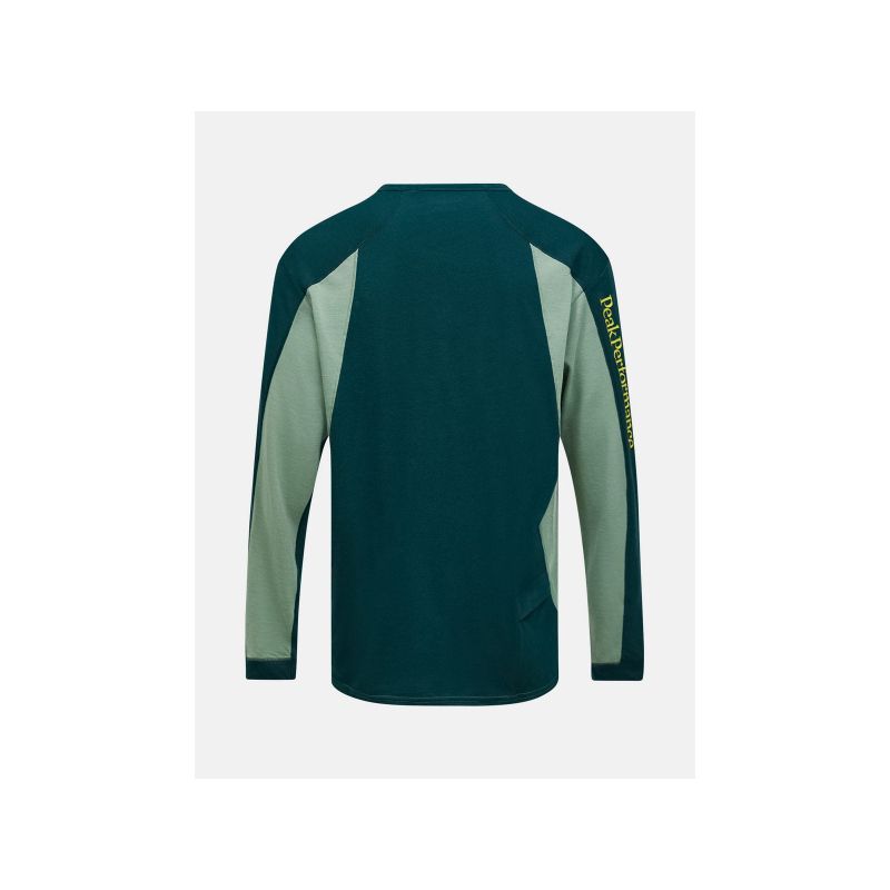 3. PEAK PERFORMANCE M Trail Langarmshirt aus Wollmischung, grün