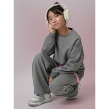Lockerer Mädchen-Sweatshirt ohne Kapuze, Größe 4F 4FJRSS26TSWSF2624-25M