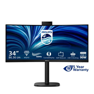 16. Philips 3000 Serie 34B2U3600CH/00 Computermonitor 86,4 cm (34") 3440 x 1440 px Wide Quad HD LCD Schwarz