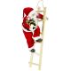 2. Dekorativer Weihnachtsmann auf einer Leiter, 65 cm