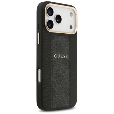 4. Guess 4G Stripe MagSafe Hülle für iPhone 17 Pro Max - Schwarz