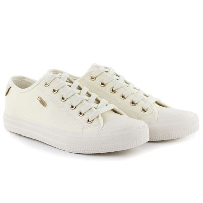 3. Beige Damen-Sneaker aus Textil, flach, Modell Big Star TT274004