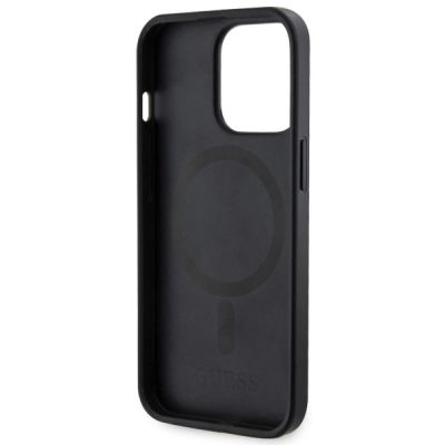 7. Guess GUHMP13XP4RPSK iPhone 13 Pro Max 6,7" schwarz/schwarzes Hardcase 4G bedruckte Streifen MagSafe