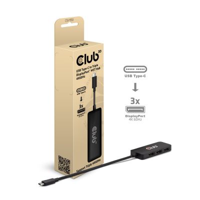 CLUB3D CSV-1553 USB-Type-C-Hubs und -Konzentratoren, Schwarz