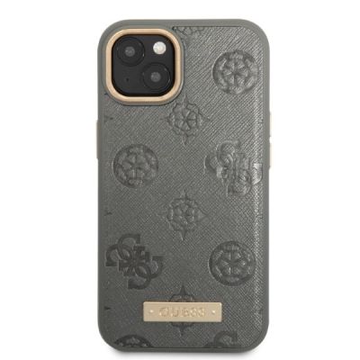 3. Ratet Guess , GUHMP13MSAPSTG iPhone 13 6,1" grau/grau Hardcase Peony Logo Plate MagSafe
