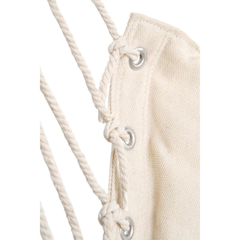 5. Brasilianischer Hängesessel 100x50CM Natur mit eingenähtem Kissen Weiß