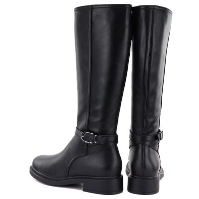 5. Sergio Leone KZ-32-S schwarze Leder-Damenstiefel