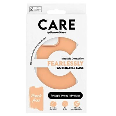 4. CARE by PanzerGlass Fashion Case mit MagSafe für iPhone 16 Pro Max – Orange