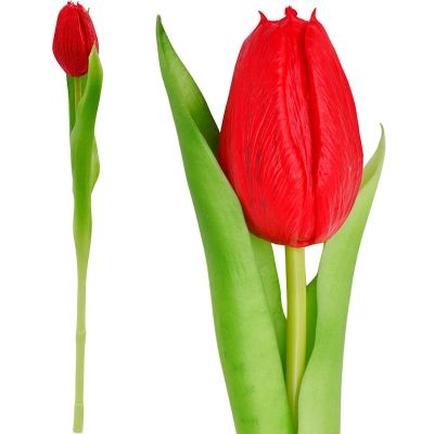 2. ROTE TULPE 31 CM LEBENSECHTE FRÜHLINGSDEKORATION
