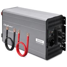 Qoltec Sinus-Spannungswandler | 12 V auf 230 V | 4000/8000 W | USV-Bypass | USB | Kompatibel mit LiFePO4-, GEL- und AGM-Akkus
