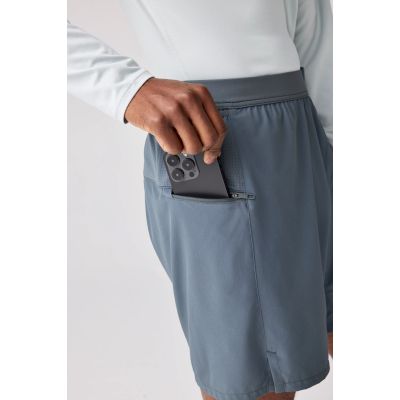 3. Journey 7″ 2-in-1 Short Laufshorts für Herren, Grau