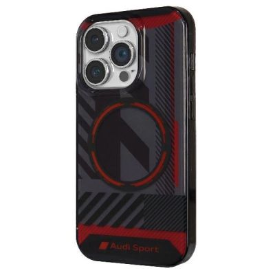 2. Audi IML Sport MagSafe Hülle iPhone 14 Pro Max 6,7" schwarz/schwarz Hardcase AU-IMLMIP14PM-RSQ/D2-BK