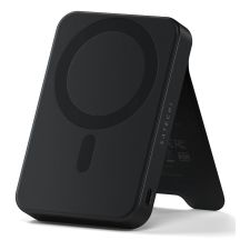 Satechi OntheGo Powerbank 10K - Magnetische Powerbank mit Ständer, 10.000 mAh, kompatibel mit MagSafe und Qi2 (Schwarz)