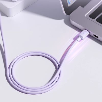4. Joyroom Multi-Color Series A14 USB-C/USB-C-Kabel 100 W 1,2 m – Lila
