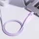 4. Joyroom Multi-Color Series A14 USB-C/USB-C-Kabel 100 W 1,2 m – Lila