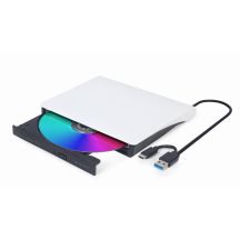 GEMBIRD Externer DVD-Brenner 8x, CD 24x USB 3.1 Slim Schwarzweiß