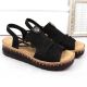 5. Bequeme Rieker W RKR677 schwarze Sandalen