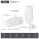 13. Wozinsky WF16-YCS 5000 mAh 15 W USB-C Mini-Powerbank mit integriertem USB-C-Kabel und Apple Watch Ladegerät – Weiß