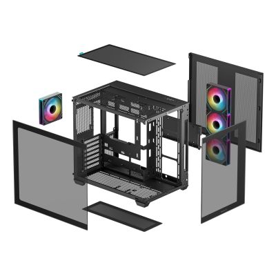 23. DeepCool CG530 4F Midi-Tower Schwarz