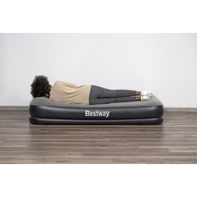 31. Bestway 671BT Luftmatratze, Einzelmatratze, Schwarz, Grau, Unisex