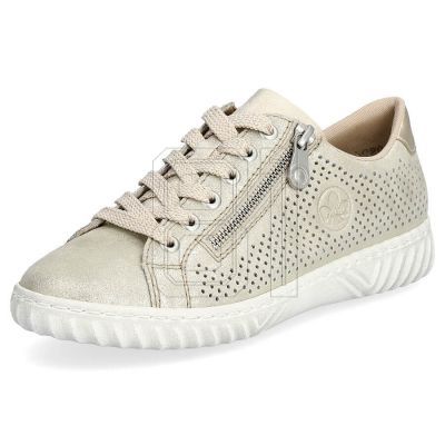 21. Rieker W RKR694 bequeme Lederschuhe, beige