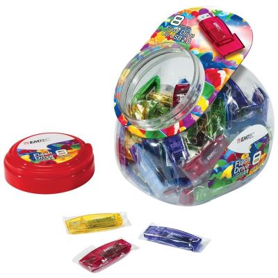 4. Emtec C410 Color Mix – Candy Jar 2.0 USB-Stick 8 GB USB Typ-A Blau, Grün, Lila, Rot, Gelb