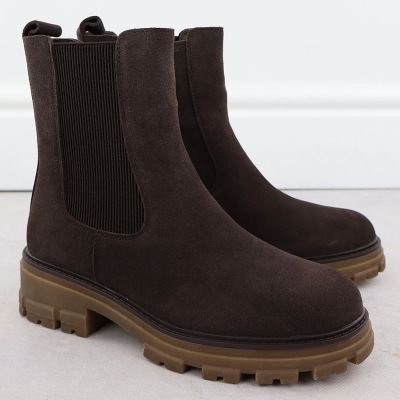 13. Damen-Lederstiefeletten als Chelsea Boots in Schokoladenbraun Sergio Leone TR25733-S