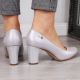 9. Sergio Leone W SK193C Silberne Perlenpumps