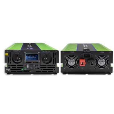 8. QOLTEC Monolith-Spannungswandler | Batterieladung | USV | 2000 W | 4000 W | 12 V auf 230 V | Reiner Sinus | LCD