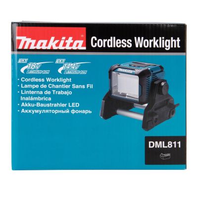 17. Makita LED-Lampe 18V/14,4V DML811 1800lx/3000lm mit Netzteil